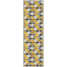 Matto Linento WOOYLK0058, 100x150cm, keltainen/harmaa