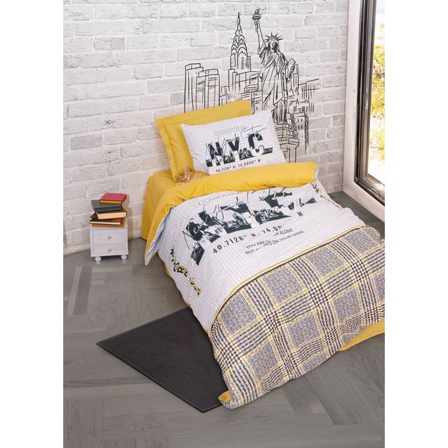 Vuodevaatesetti Linento Worldwide, sinapinkeltainen