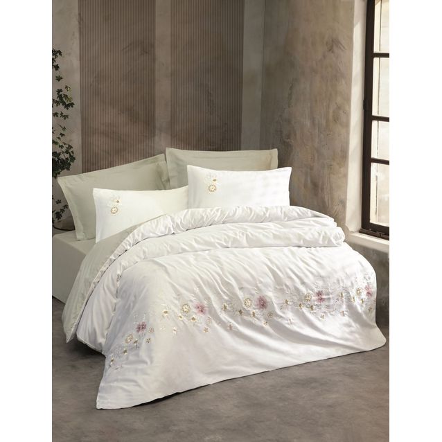 Parivuoteen satiinivuodevaatesetti Linento Jenika, minttu