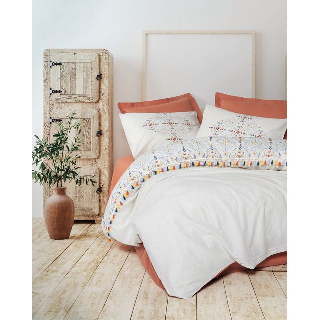 Vuodevaatesetti Linento Milis, tiilenpunainen