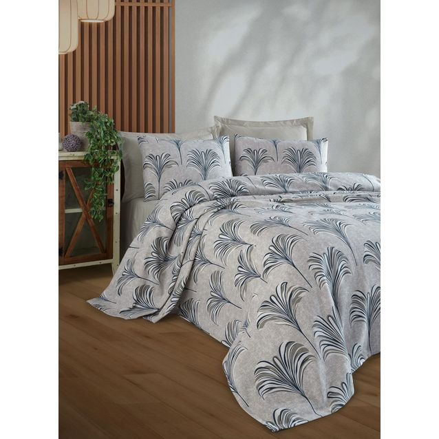 Parivuoteen päiväpeitto Linento Santo, 200x235cm, sininen