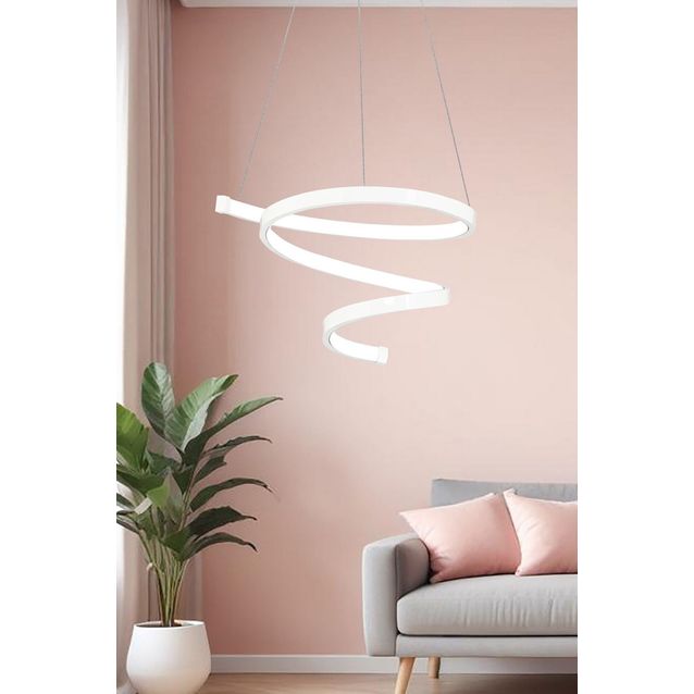 Riippuvalaisin Linento Lighting Mini Arc, IP20, 4000K, valkoinen