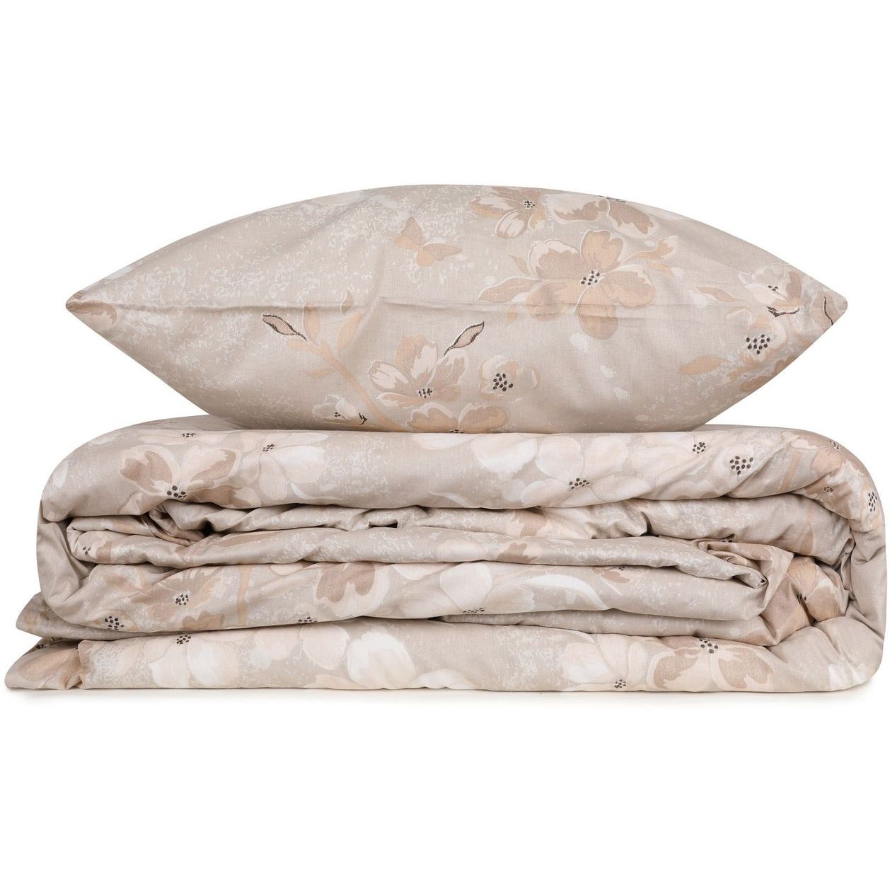 Parivuoteen vuodevaatesetti Linento Elena, beige/vaaleanpunainen