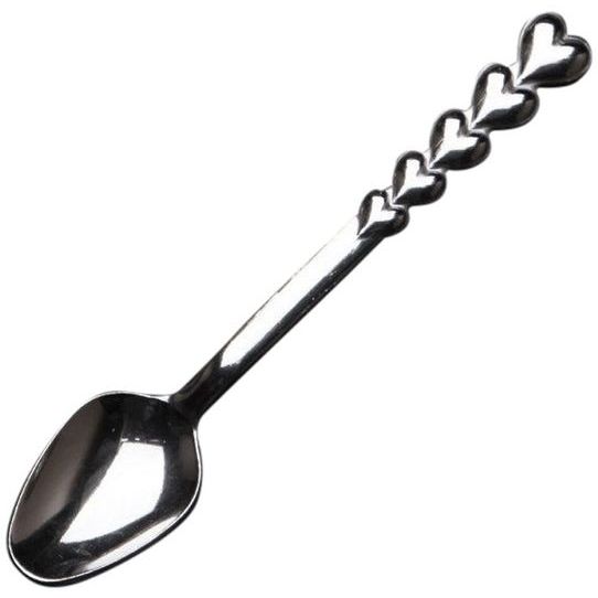 Kahvilusikkasetti Linento Heart, 6 osaa, ruostumaton teräs