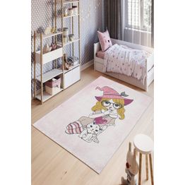 Lastenhuoneen matto Linento W1013, 80x150cm, beige