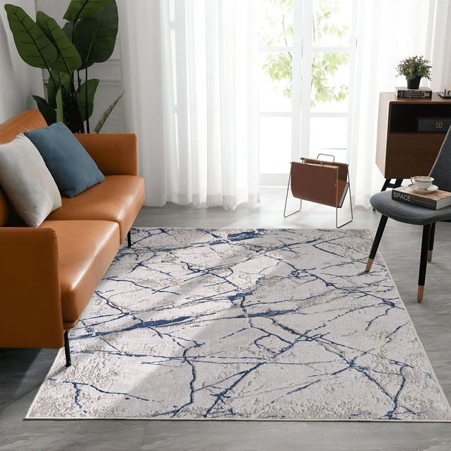 Matto Linento Eletta sininen/vaaleanbeige, eri kokoja