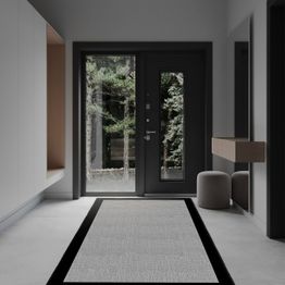 Matto Linento Velisse 100x150cm harmaa/musta