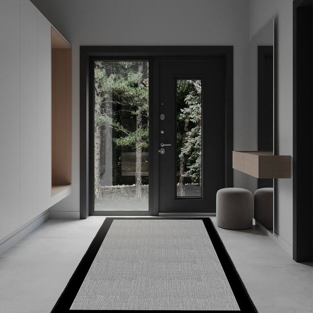 Matto Linento Velisse 100x150cm harmaa/musta