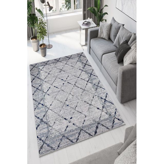 Käytävämatto Linento W1137, 80x120cm, sininen