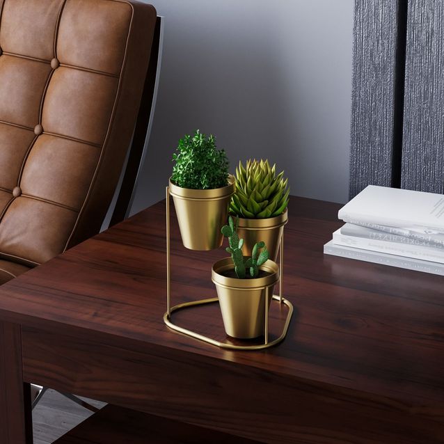 Kukkateline Linento GED-014-B, pöytämalli, kulta