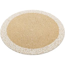 Pyöreä matto Linento PTN 02, Ø90cm, beige/valkoinen