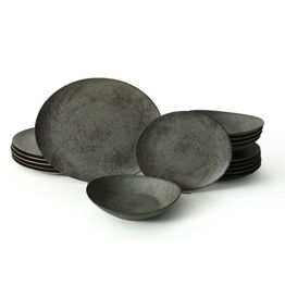 Lautassetti Linento Aria, 18 osaa, musta