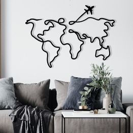 Metallinen seinäkoriste Linento Mozzafiato, musta