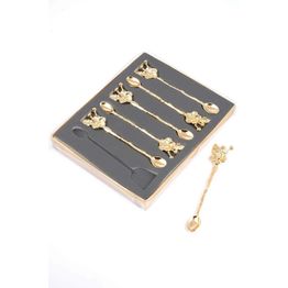 Kahvilusikkasetti Linento Gloria, 6 osaa, sinkki