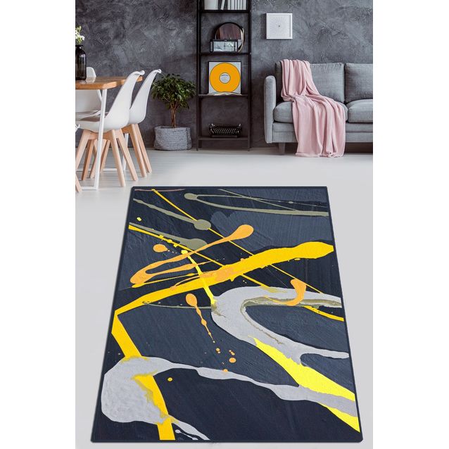 Matto Linento Camouflage, sininen/keltainen, eri kokoja