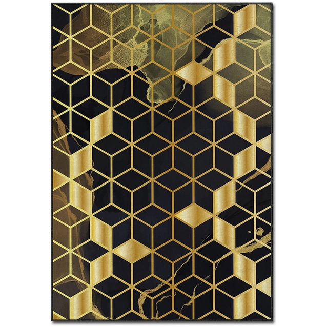 Matto Linento ASR CRPT-93, 180x280cm, musta/kulta