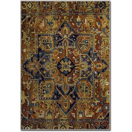 Käytävämatto Linento ASR CRPT-109, 80x140cm, sininen/oranssi