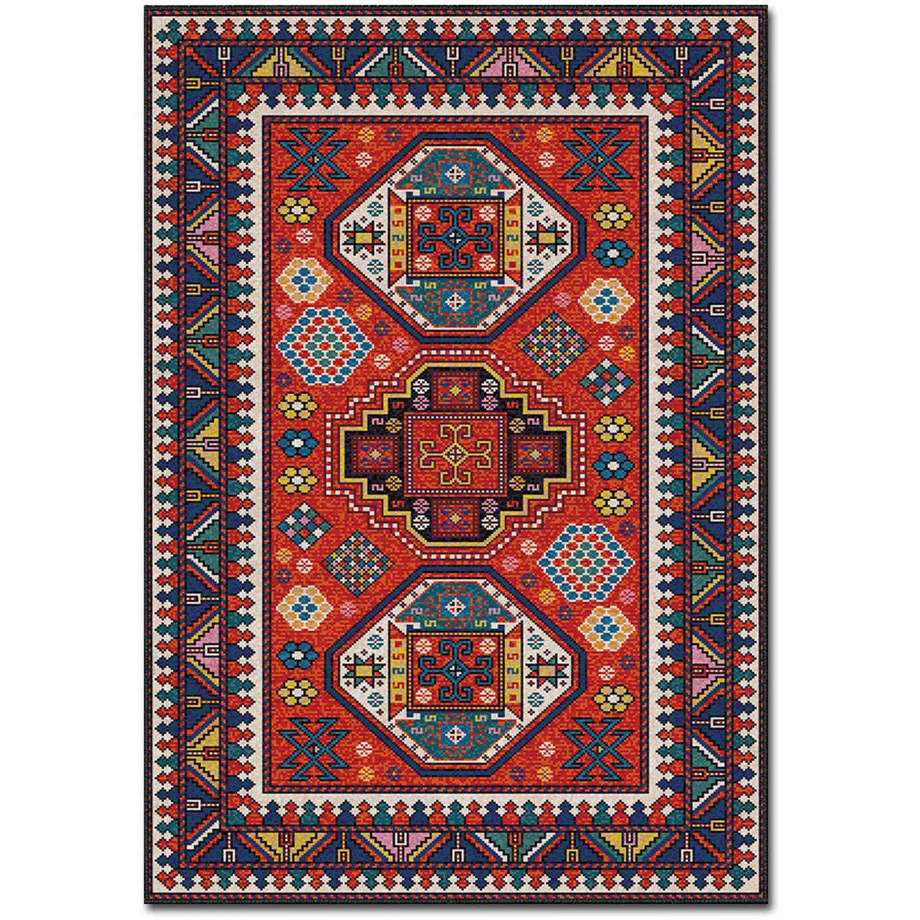 Matto Linento ASR CRPT-113, 160x230cm, punainen/sininen