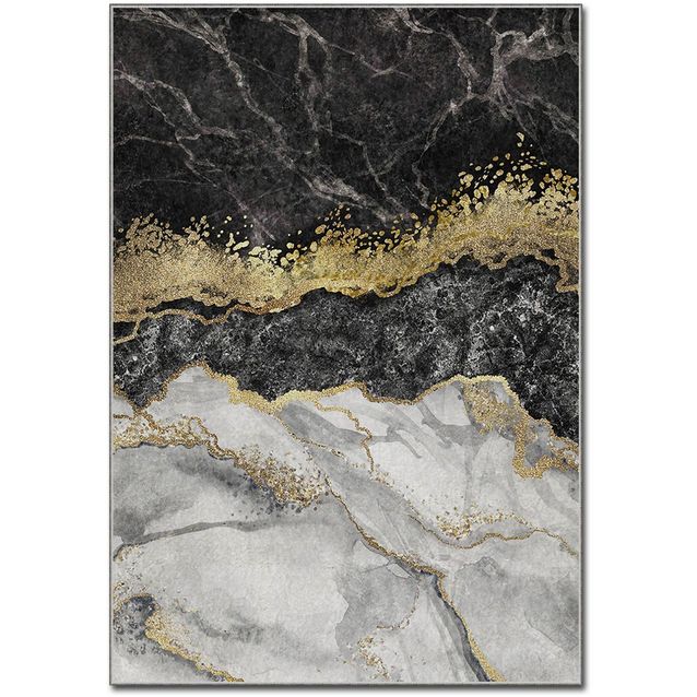 Matto Linento Carrara 160x230 cm harmaa/kulta