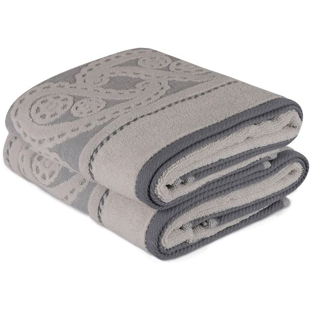 Käsipyyhe Linento 50x90 cm vaalea harmaa 2 kpl