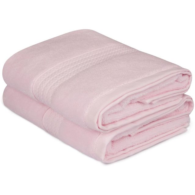 Käsipyyhe Linento 50x90 cm raikas vaaleanpunainen 2 kpl