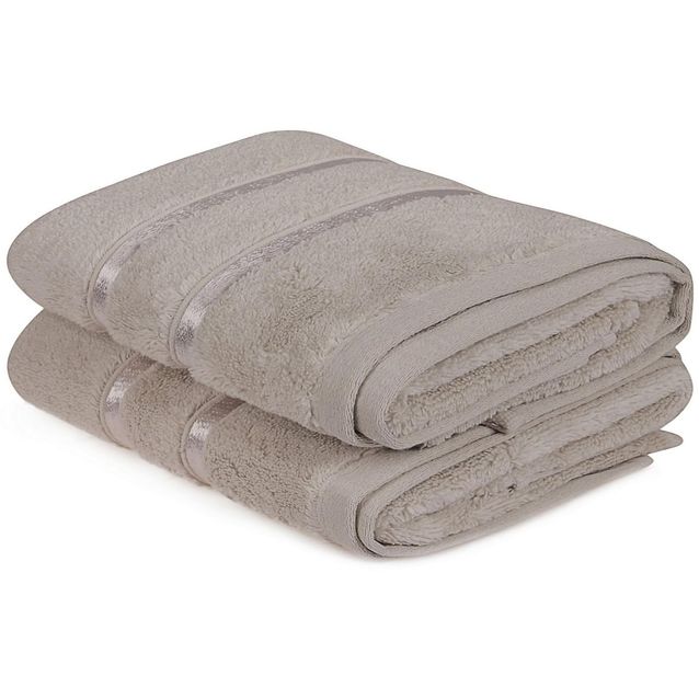 Käsipyyhe Linento 50x90 cm vaaleanruskea 2 kpl