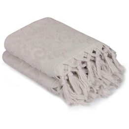 Käsipyyhe Linento Saheser 50x90 cm raikkaanharmaa 2 kpl