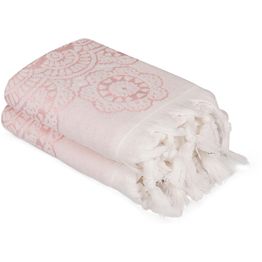 Käsipyyhe Linento Saheser 50x90 cm vaaleanpunainen/roosa 2 kpl