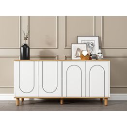 Senkki Linento Furniture Ravone, leveys 150cm, valkoinen/ruskea