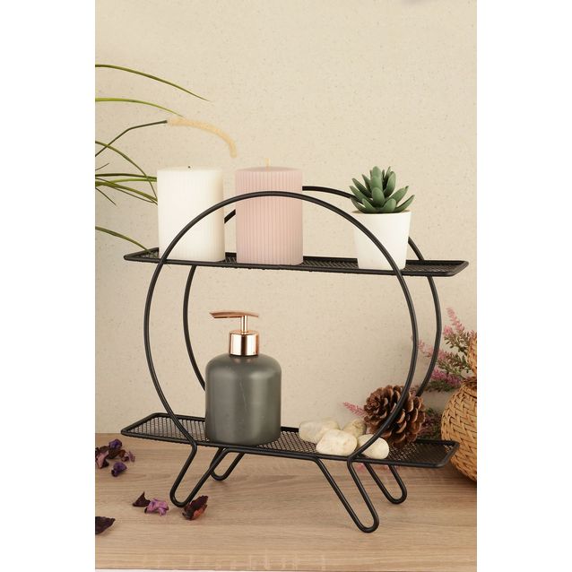 Pöytähylly Linento Furniture Halka, musta