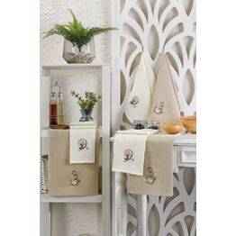 Keittiöpyyhesetti Linento Coffee, 6kpl, monivärinen