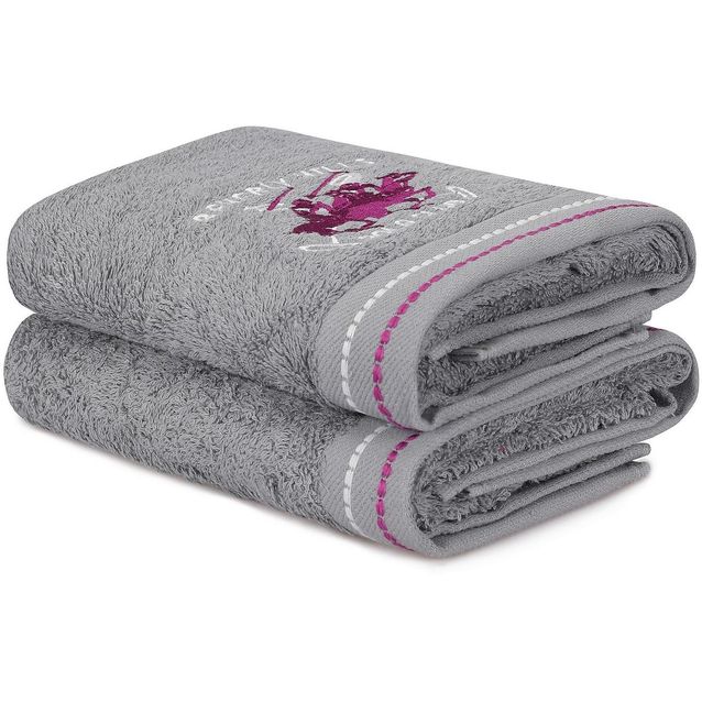 Käsipyyhe Linento Beverly Hills Polo Club 50x90 cm harmaa 2 kpl