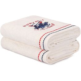 Käsipyyhe Linento Beverly Hills Polo Club 50x90 cm raita valkoinen 2 kpl