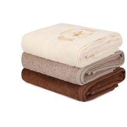 Käsipyyhe Linento Beverly Hills Polo Club 50x90 cm kerma/ruskea