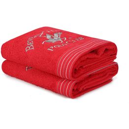 Käsipyyhe Linento Beverly Hills Polo Club 50x90 cm punainen 2 kpl