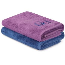 Kylpypyyhe Linento Beverly Hills Polo Club sininen/liila 2 kpl eri kokoja