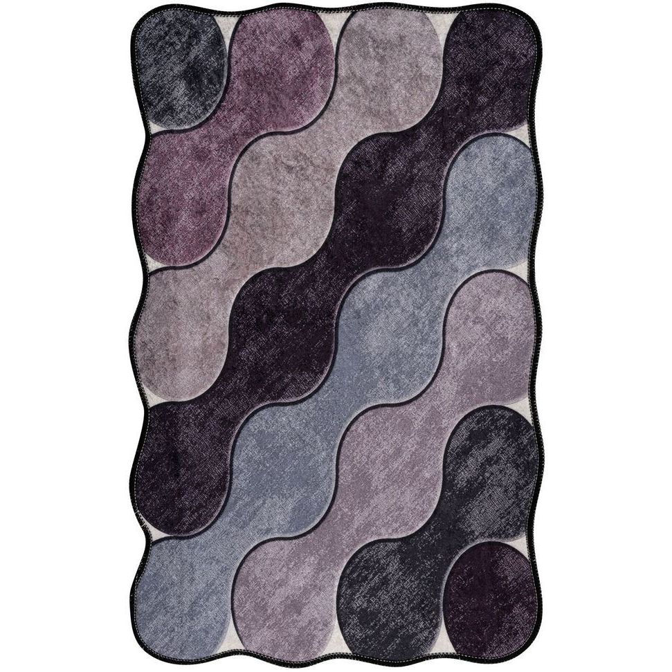 Kylpyhuonemattosetti Linento Circle, 2kpl, violetti