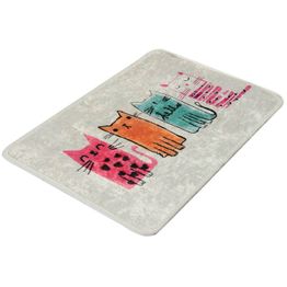 Kylpyhuonematto Linento Baby Cats, 40x60cm, monivärinen