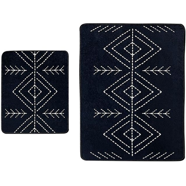 Kylpyhuonemattosetti Linento Lau, 2kpl, musta