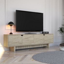 TV-taso Linento Furniture Turan, leveys 180cm, beige travertiinikuosi