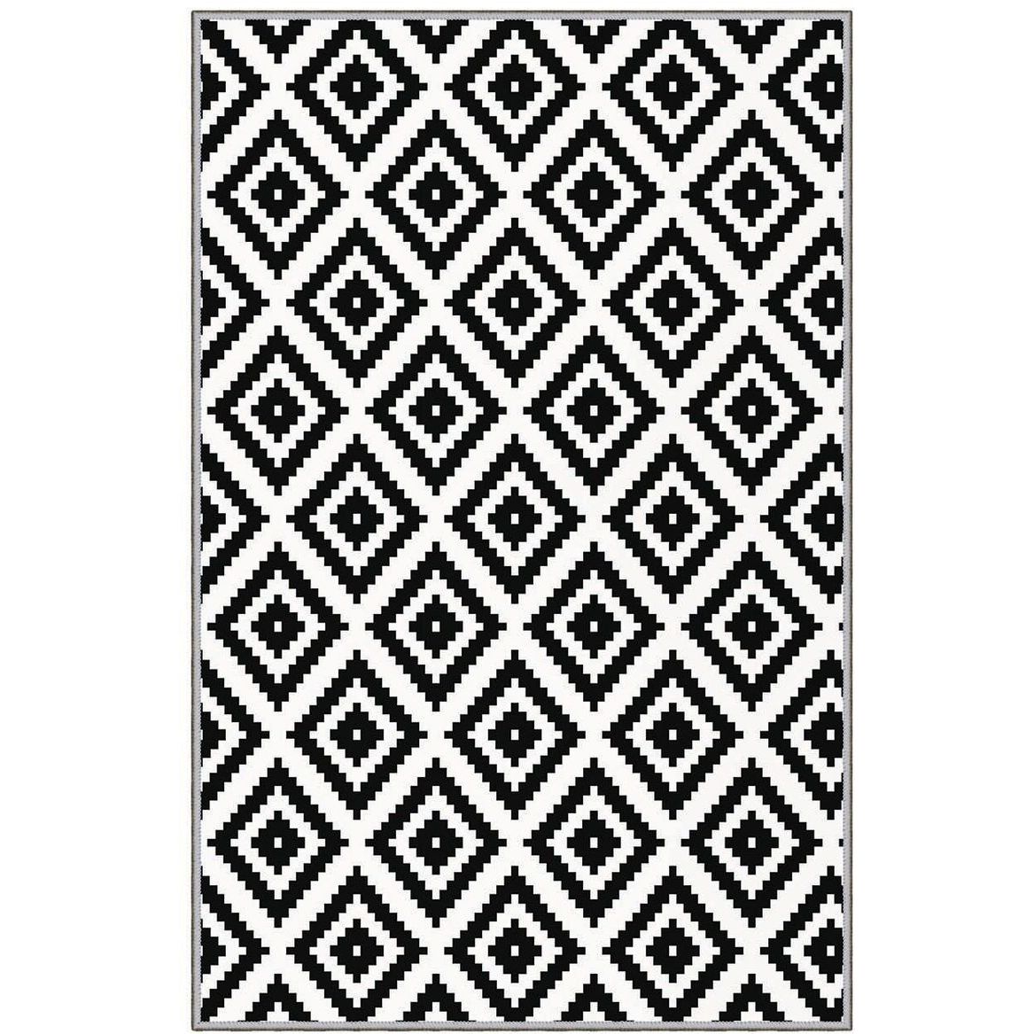 Matto Linento EEXFAB648, 160x230cm, mustavalkoinen