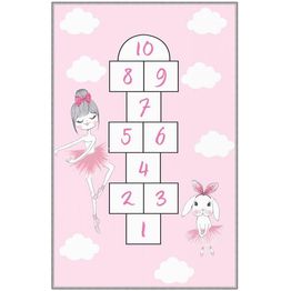 Lastenhuoneen matto Linento EEXFAB746, vaaleanpunainen, eri kokoja