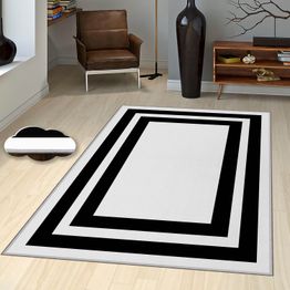 Matto Linento EEXFAB753, 180x280cm, musta/valkoinen