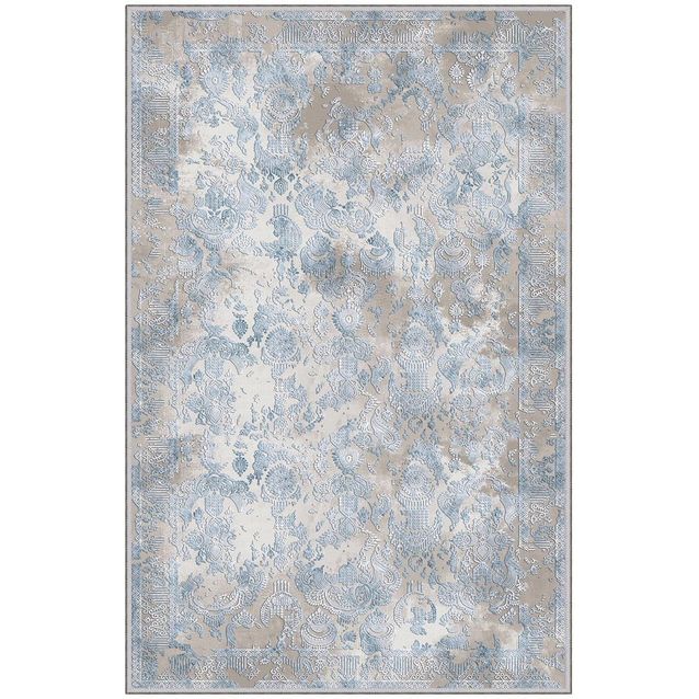 Käytävämatto Linento EEXFAB797, beige/sininen, eri kokoja