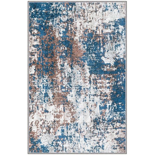 Käytävämatto Linento EEXFAB804, 80x120cm, sininen/beige