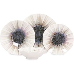 Lautassetti Linento Hieta, 24 osaa, ruskea