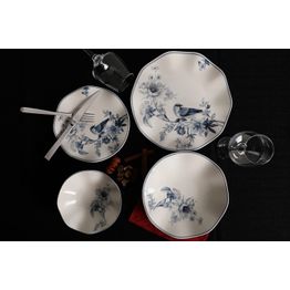 Lautassetti Linento Luhta, 24 osaa, sininen