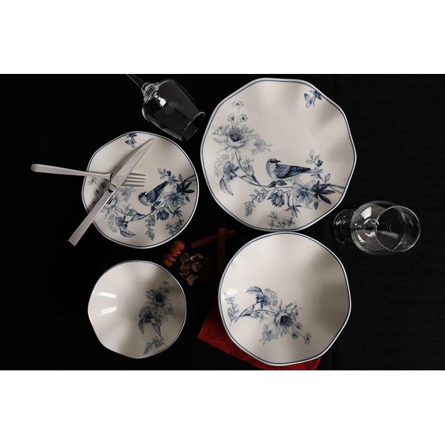 Lautassetti Linento Luhta, 24 osaa, sininen