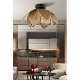 Riippuvalaisin Linento Lighting 64888, ø40cm, E27, max. 40W, IP20, beige/musta