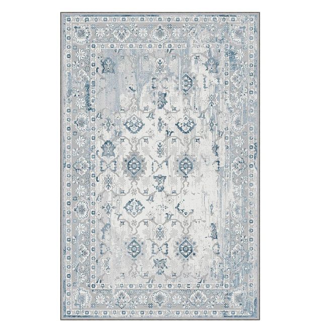 Käytävämatto Linento EEXFAB1060, 80x120cm, harmaa/sininen